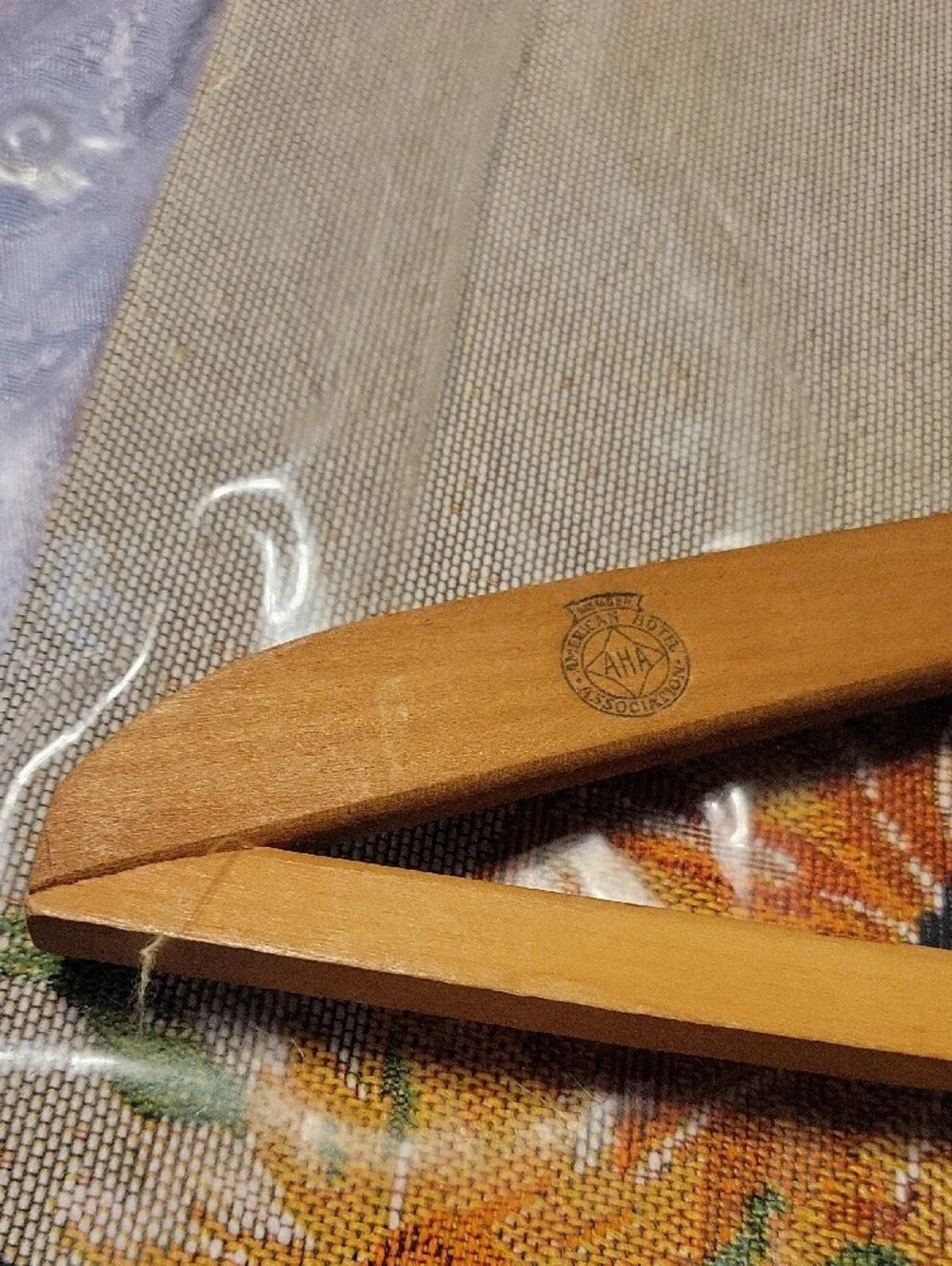 Vintage  Wooden Hanger - Tan